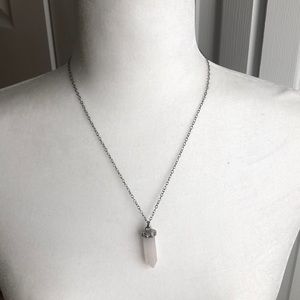 White crystal necklace.